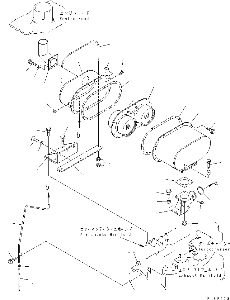Схема запчастей Komatsu S6D108E-2A-N6 - ГЛУШИТЕЛЬ (КЕРАМИЧ. ТИП) (ТУННЕЛЬН. СПЕЦ-Я.)(№7-7) ДВИГАТЕЛЬ