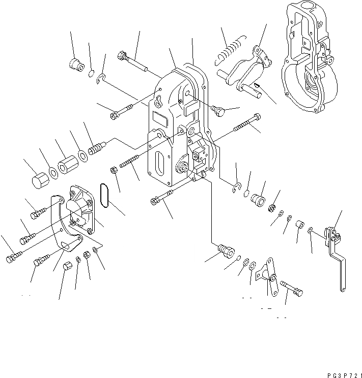 Схема запчастей Komatsu S6D108-1C-6 - ТОПЛ. НАСОС (РЕГУЛЯТОР) (/) (ВНУТР. ЧАСТИ) ДВИГАТЕЛЬ