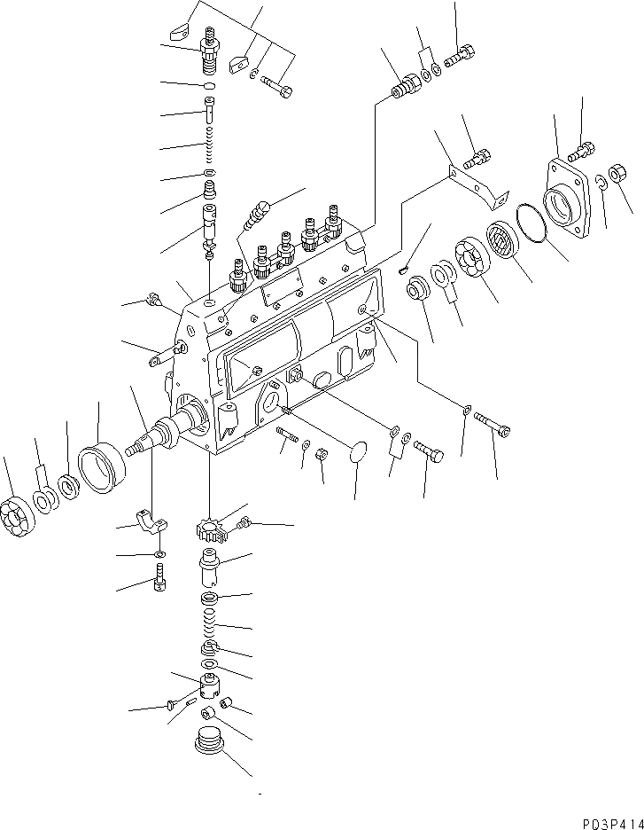 Схема запчастей Komatsu S6D110-1A - ТОПЛ. НАСОС (НАСОС) (КРОМЕ ЯПОН.) (МОРОЗОУСТОЙЧИВ. СПЕЦИФИКАЦИЯ.) ТОПЛИВН. СИСТЕМА