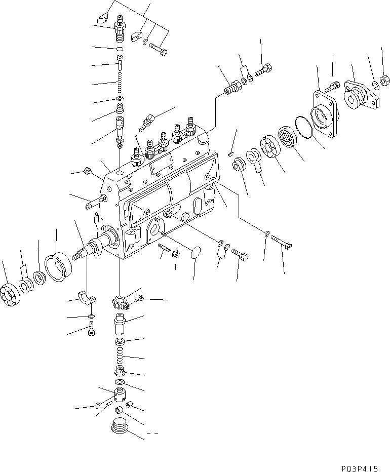 Схема запчастей Komatsu S6D110-1A - ТОПЛ. НАСОС (НАСОС)(№7-) ТОПЛИВН. СИСТЕМА