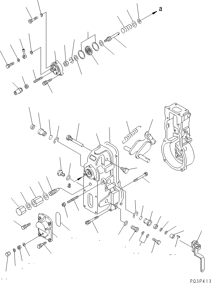 Схема запчастей Komatsu S6D110-1G - ТОПЛ. НАСОС (РЕГУЛЯТОР) (/)(№9-9) ТОПЛИВН. СИСТЕМА