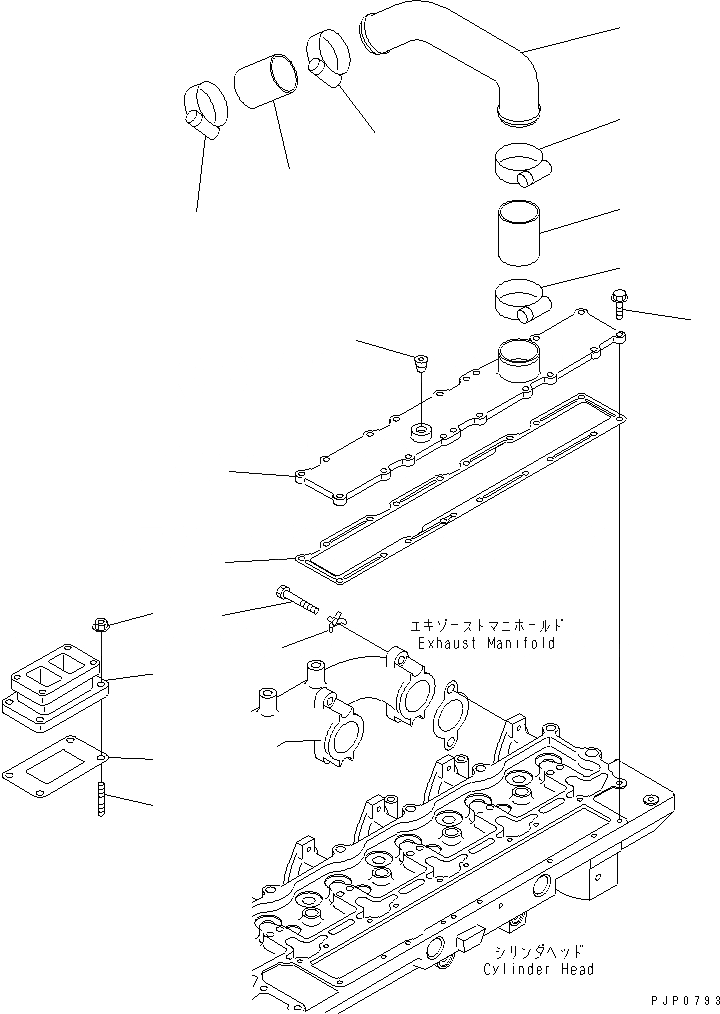 Схема запчастей Komatsu S6D114E-1A-W - СОЕДИН-Я ВОЗД. ТРУБОК ДВИГАТЕЛЬ