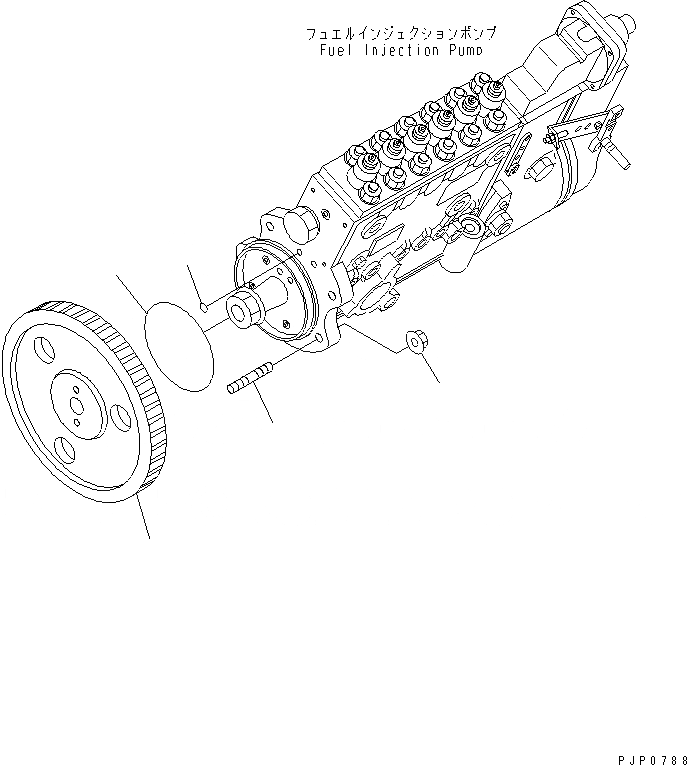 Схема запчастей Komatsu S6D114E-1A-W - ТОПЛ. НАСОС ПРИВОД ДВИГАТЕЛЬ
