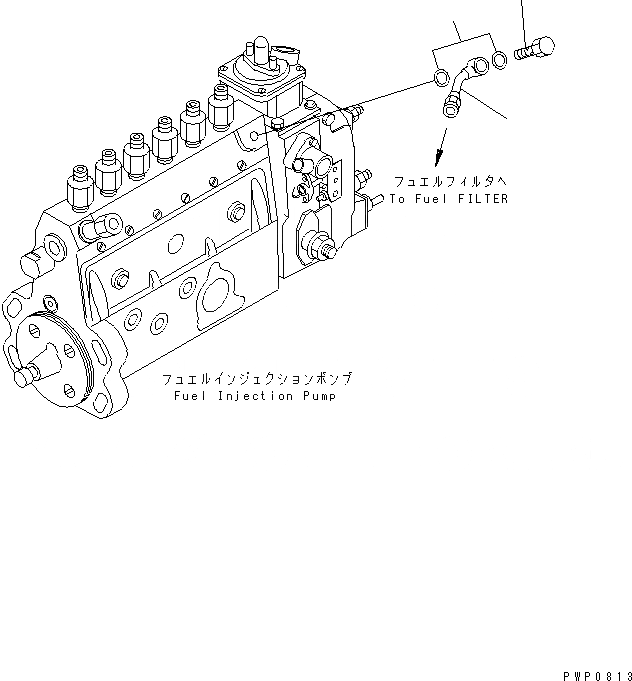 Схема запчастей Komatsu S6D114E-1A-W - ТОПЛИВОПРОВОД. ДВИГАТЕЛЬ