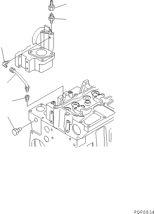 Схема запчастей Komatsu S6D114E-1A-W - РАДИАТОР ТРУБЫ ДВИГАТЕЛЬ