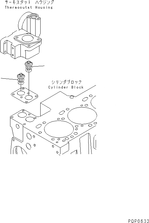 Схема запчастей Komatsu S6D114E-1A - ТЕРМОСТАТ ДВИГАТЕЛЬ