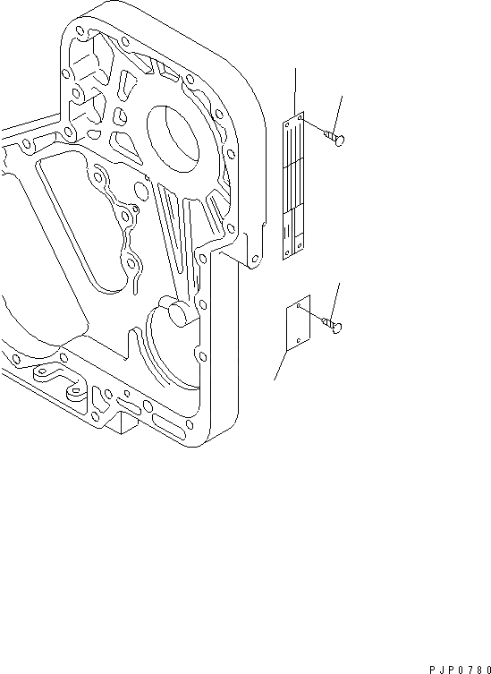 Схема запчастей Komatsu S6D114E-1A - ПРЕДУПРЕЖДАЮЩ. МАРКИРОВКА(№7779-) ДВИГАТЕЛЬ