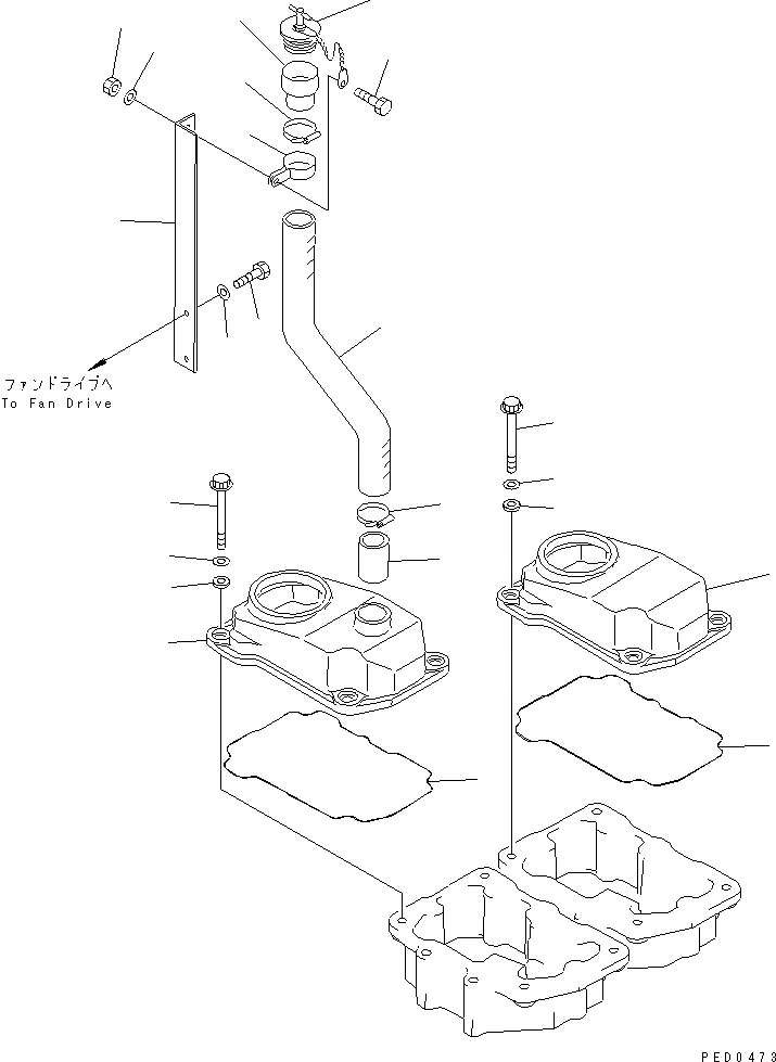 Схема запчастей Komatsu S6D125E-2J-6 - КРЫШКА ГОЛОВКИ(№88-777) ДВИГАТЕЛЬ