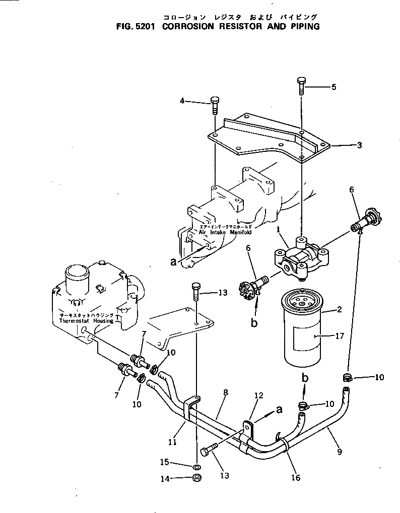 Схема запчастей Komatsu S6D125-1L - АНТИКОРРОЗ. ЭЛЕМЕНТ И ТРУБЫ СИСТЕМА ОХЛАЖДЕНИЯ
