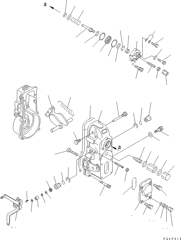 Схема запчастей Komatsu S6D125E-2M-6 - ТОПЛ. НАСОС (РЕГУЛЯТОР) (/) (ВНУТР. ЧАСТИ)(№79-) ДВИГАТЕЛЬ