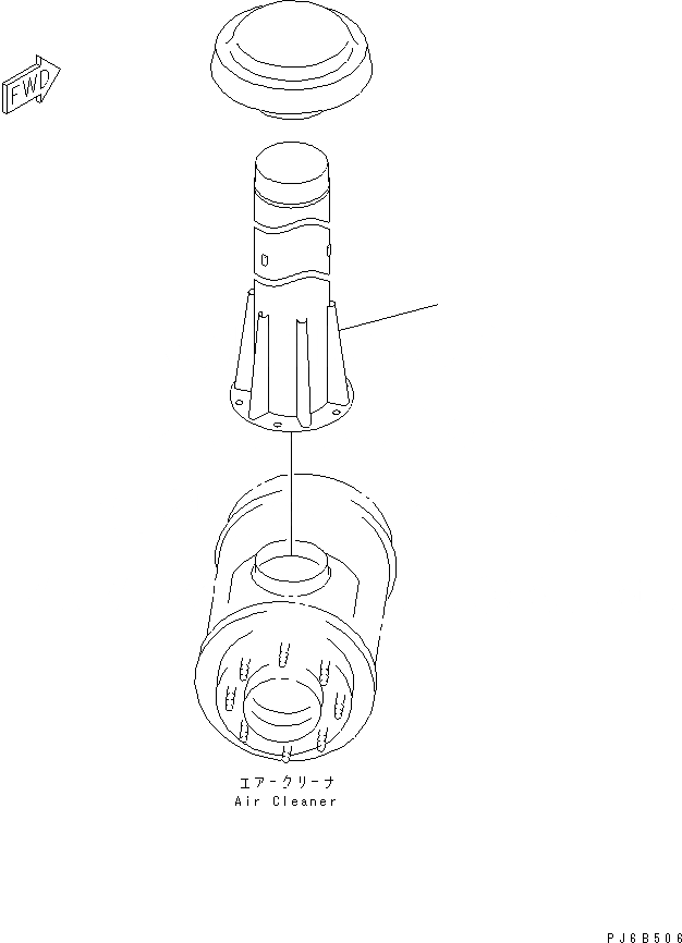 Схема запчастей Komatsu S6D125E-2C-6 - ВОЗДУХООЧИСТИТЕЛЬ УДЛИННЕНН. ТРУБА(№7878-) ДВИГАТЕЛЬ