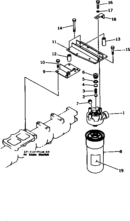 Схема запчастей Komatsu S6D125-1VV-R - МАСЛ. ФИЛЬТР И КРЕПЛЕНИЕ СИСТЕМА СМАЗКИ МАСЛ. СИСТЕМА