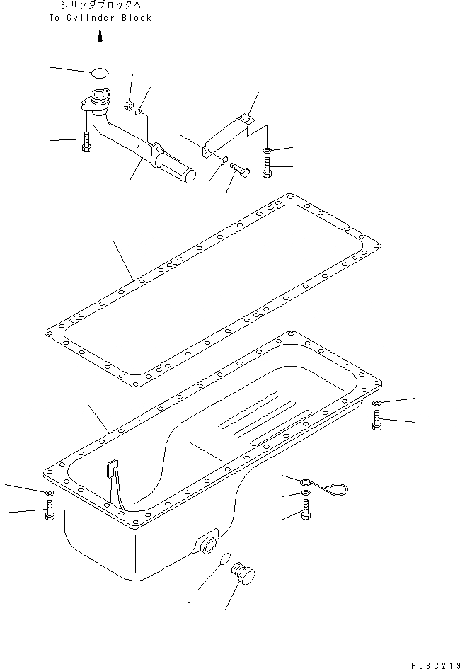 Схема запчастей Komatsu S6D125E-2G-6 - МАСЛЯНЫЙ ПОДДОН И ВСАСЫВАЮЩИЙ ПАТРУБОК (ДЛЯ ПОРТУГАЛ. СОЕДИН-Е)(№87-) ДВИГАТЕЛЬ