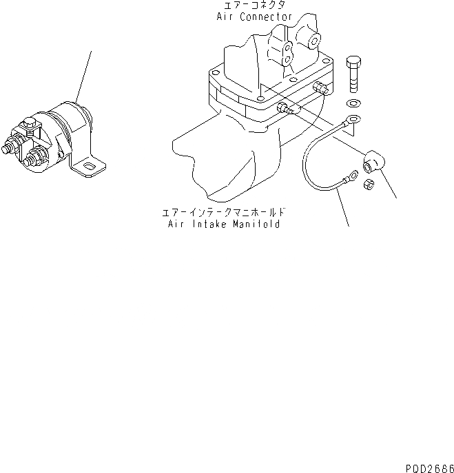 Схема запчастей Komatsu S6D125-1AG-FA - ВЫКЛЮЧАТЕЛЬ ПОДОГРЕВАТЕЛЯ(№799-) ДВИГАТЕЛЬ