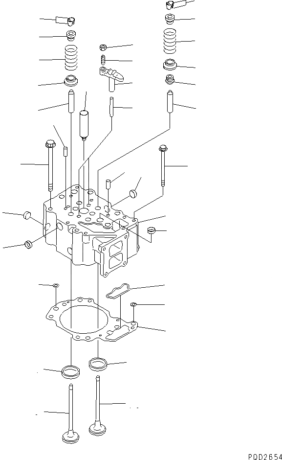 Схема запчастей Komatsu S6D125-1AG-FT - ГОЛОВКА ЦИЛИНДРОВ(№8-) ДВИГАТЕЛЬ