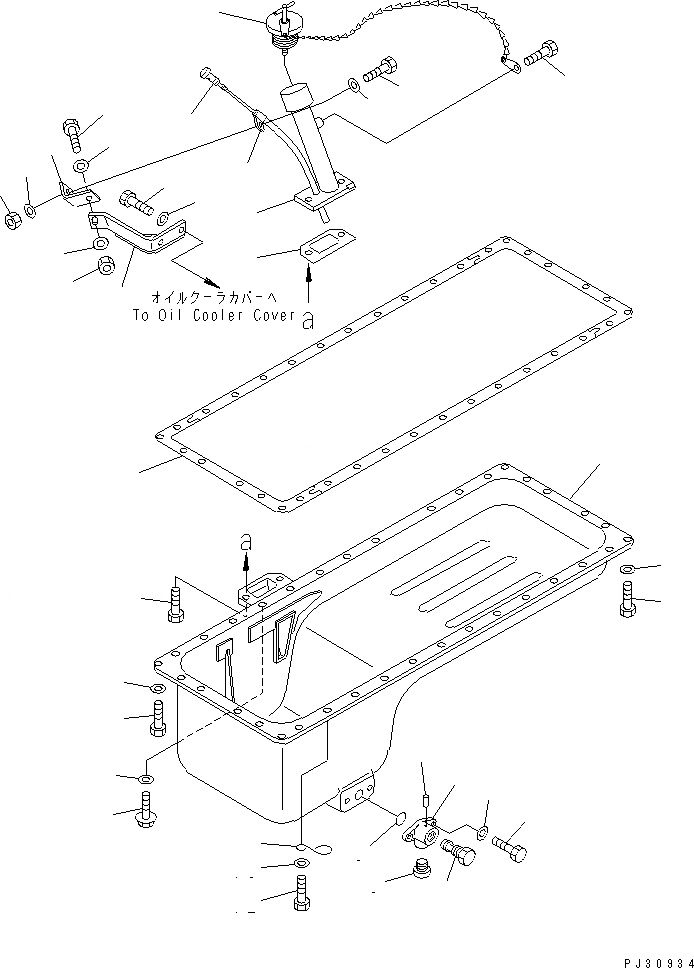Схема запчастей Komatsu S6D125-1R-FA - МАСЛЯНЫЙ ПОДДОН(№-) ДВИГАТЕЛЬ