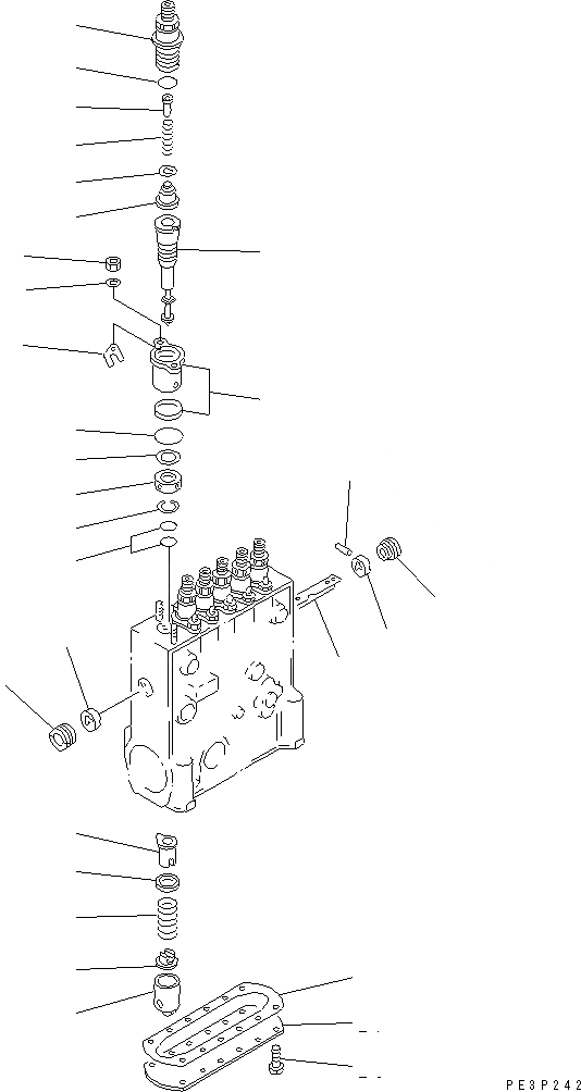 Схема запчастей Komatsu S6D125-1R-FA - ТОПЛ. НАСОС (НАСОС) (/) (ВНУТР. ЧАСТИ)(№79-) ДВИГАТЕЛЬ