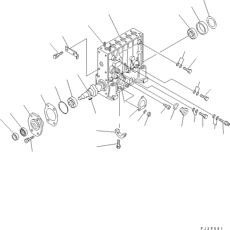 Схема запчастей Komatsu S6D125-1C-FW - ТОПЛ. НАСОС (НАСОС) (/) (ВНУТР. ЧАСТИ)(№79-98) ДВИГАТЕЛЬ