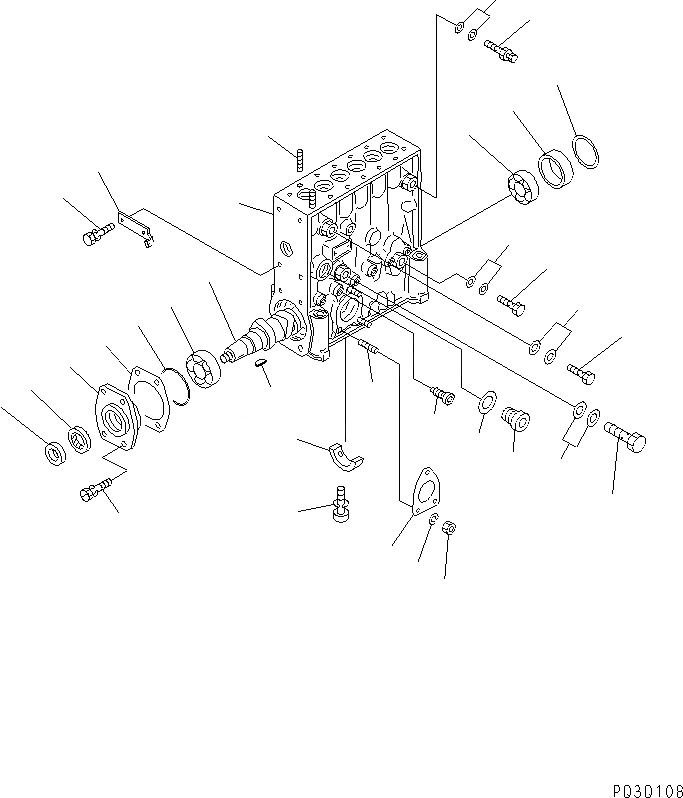Схема запчастей Komatsu S6D125-1AJ-S - ТОПЛ. НАСОС (НАСОС) (/) (ВНУТР. ЧАСТИ)(№7-) ДВИГАТЕЛЬ