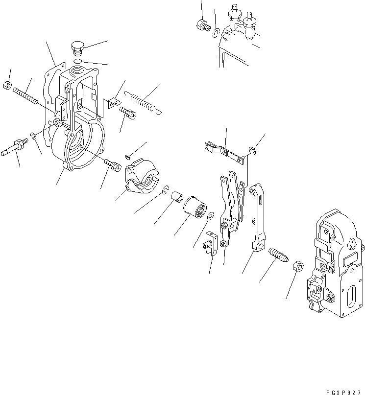 Схема запчастей Komatsu S6D125-1AJ-S - ТОПЛ. НАСОС (РЕГУЛЯТОР) (/) (ВНУТР. ЧАСТИ)(№7-) ДВИГАТЕЛЬ