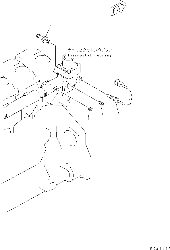 Схема запчастей Komatsu S6D125-1AF - ДАТЧИК ТЕМПЕРАТУРЫ ВОДЫ ДВИГАТЕЛЬ