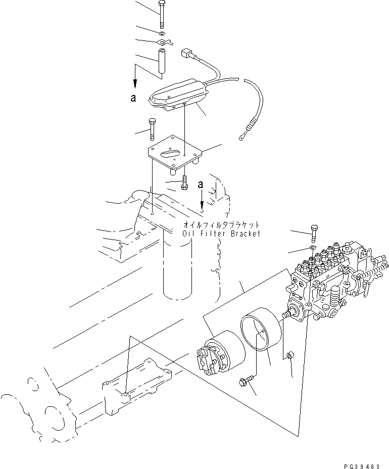 Схема запчастей Komatsu S6D125-1AF - КРЕПЛЕНИЕ ТОПЛ. НАСОСА (INDUSTRY WASTE СПЕЦ-Я.)(№978-) ДВИГАТЕЛЬ