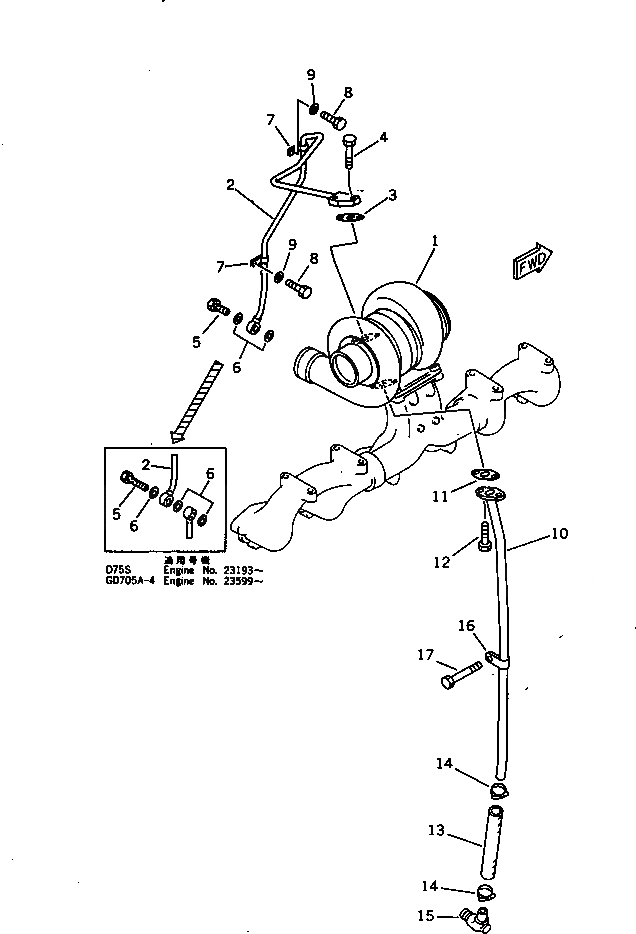 Схема запчастей Komatsu S6D125-1F - TUBROПОДАЧАR СИСТЕМА СМАЗКИ МАСЛОПРОВОДЯЩАЯ ЛИНИЯ СИСТЕМА СМАЗКИ МАСЛ. СИСТЕМА