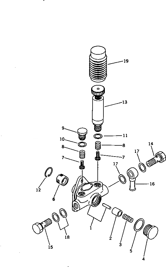 Схема запчастей Komatsu S6D125-1F - ТОПЛ. НАСОС (ПОДКАЧИВАЮЩ. НАСОС) (ДЛЯ CHINA FРУКОЯТЬING TRACTOR)   (ВНУТР. ЧАСТИ)(№87-) ТОПЛИВН. СИСТЕМА