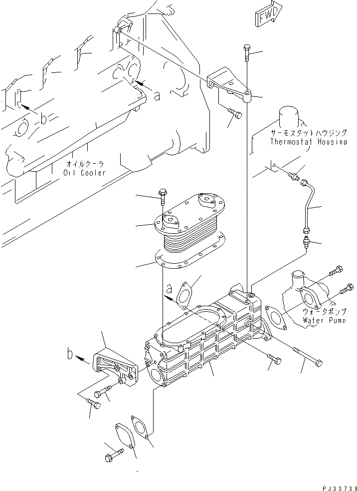 Схема запчастей Komatsu S6D125-1FF - ОСНОВН. МУФТА ОХЛАДИТЕЛЬ СИСТЕМА СМАЗКИ МАСЛ. СИСТЕМА