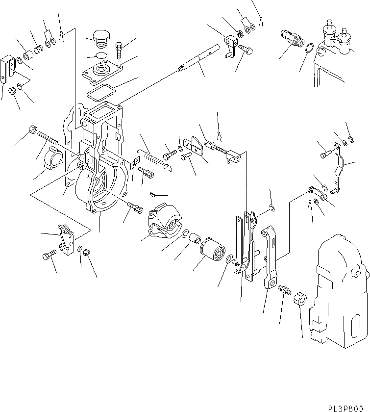 Схема запчастей Komatsu S6D125E-2L - ТОПЛ. НАСОС (РЕГУЛЯТОР) (/) (ВНУТР. ЧАСТИ)(№-) ДВИГАТЕЛЬ