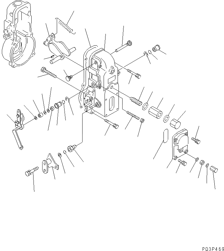 Схема запчастей Komatsu S6D125-1T - ТОПЛ. НАСОС (РЕГУЛЯТОР) (/) (С СТОП РЫЧАГ)      (ДЛЯ SWEDEN)(№-9) ТОПЛИВН. СИСТЕМА