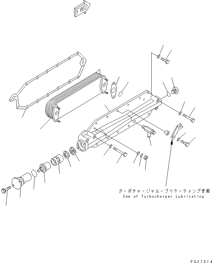 Схема запчастей Komatsu S6D125-1AD - СИСТЕМА СМАЗКИ МАСЛООХЛАДИТЕЛЬ СИСТЕМА СМАЗКИ МАСЛ. СИСТЕМА