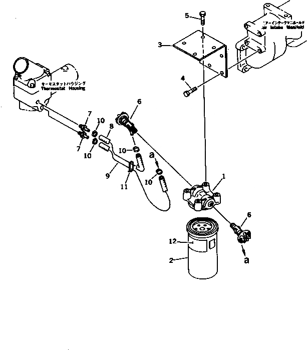 Схема запчастей Komatsu S6D125-1VV - АНТИКОРРОЗ. ЭЛЕМЕНТ И ТРУБЫ СИСТЕМА ОХЛАЖДЕНИЯ