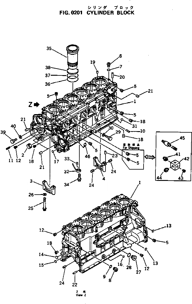 Схема запчастей Komatsu S6D125-1K - - -