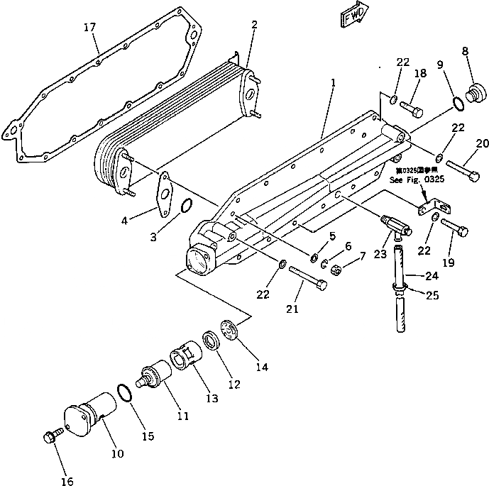 Схема запчастей Komatsu S6D125-1XX - СИСТЕМА СМАЗКИ МАСЛООХЛАДИТЕЛЬ СИСТЕМА СМАЗКИ МАСЛ. СИСТЕМА