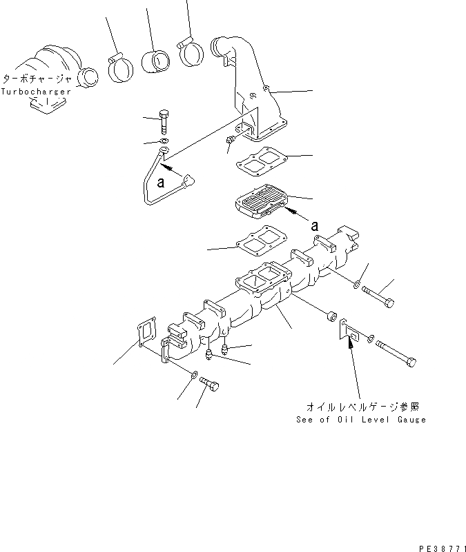 Схема запчастей Komatsu S6D125-1AH - ВПУСК ВОЗДУХА(№78-) ДВИГАТЕЛЬ
