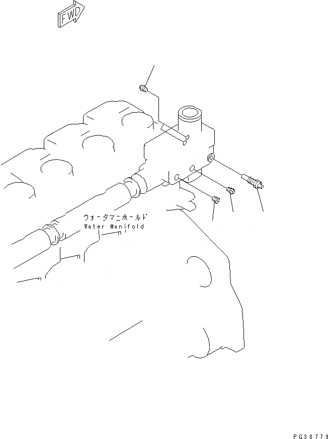Схема запчастей Komatsu S6D125-1AH - ДАТЧИК ТЕМПЕРАТУРЫ ВОДЫ(№78-) ДВИГАТЕЛЬ