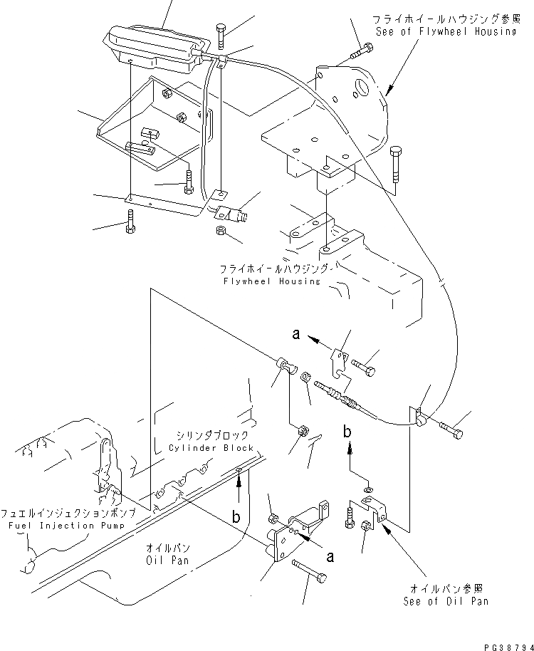 Схема запчастей Komatsu S6D125-1AH - СТОП МОТОР(№78-) ДВИГАТЕЛЬ
