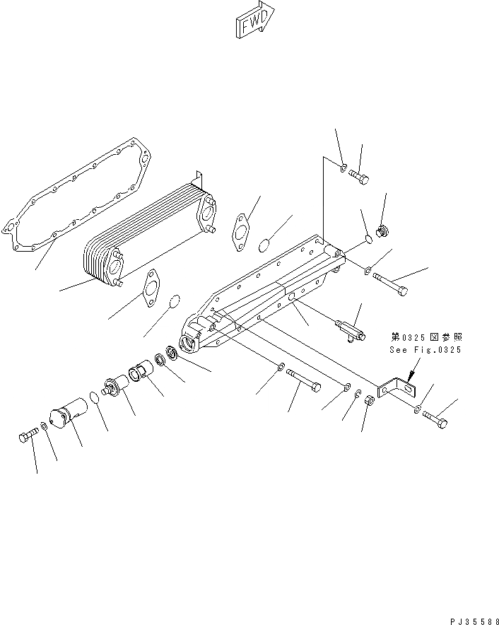 Схема запчастей Komatsu S6D125-1QQ - СИСТЕМА СМАЗКИ МАСЛООХЛАДИТЕЛЬ СИСТЕМА СМАЗКИ МАСЛ. СИСТЕМА