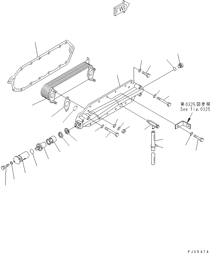 Схема запчастей Komatsu S6D125-1KK - СИСТЕМА СМАЗКИ МАСЛООХЛАДИТЕЛЬ СИСТЕМА СМАЗКИ МАСЛ. СИСТЕМА