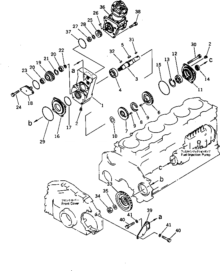 Схема запчастей Komatsu S6D125-1TT - КОМПРЕССОР И МЕХ-М ОТБОРА МОЩНОСТИ(№-) АКСЕССУАРЫ