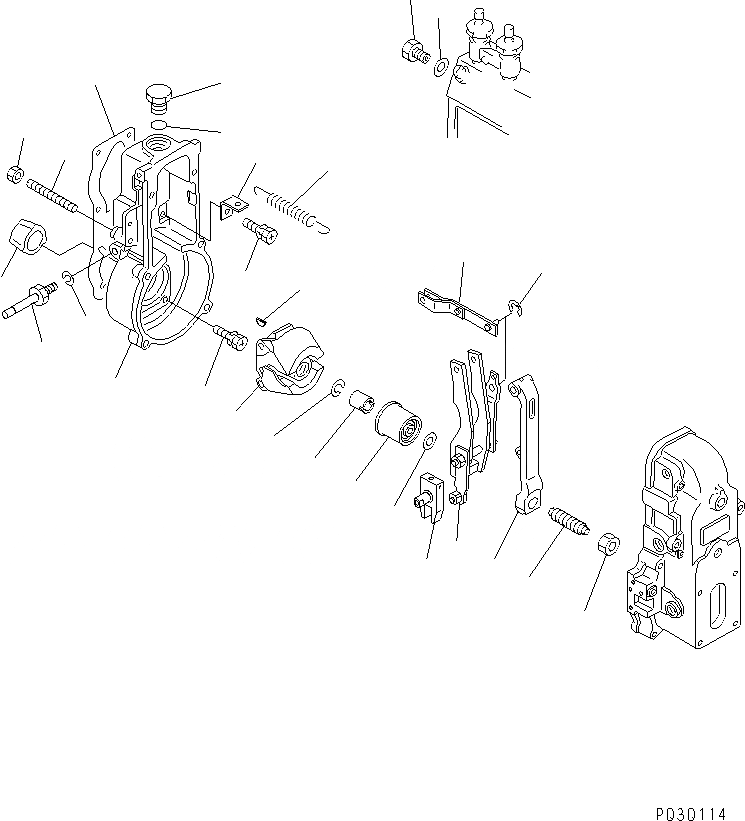 Схема запчастей Komatsu S6D125-1Z - ТОПЛ. НАСОС (РЕГУЛЯТОР) (/) (ВНУТР. ЧАСТИ)(№8-) ТОПЛИВН. СИСТЕМА