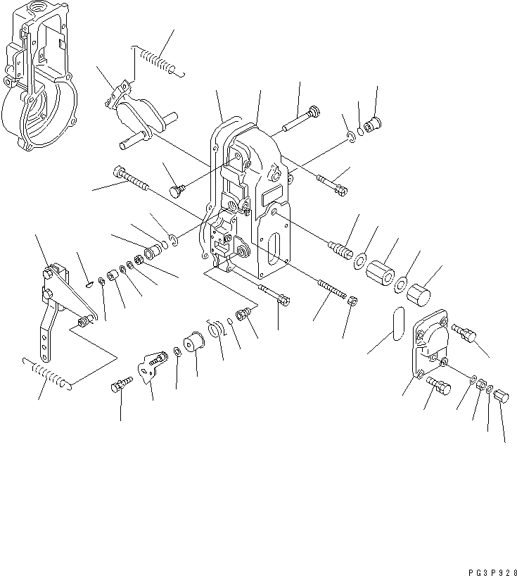 Схема запчастей Komatsu S6D125-1AM - ТОПЛ. НАСОС (РЕГУЛЯТОР) (/) (ВНУТР. ЧАСТИ)(№7-) ДВИГАТЕЛЬ