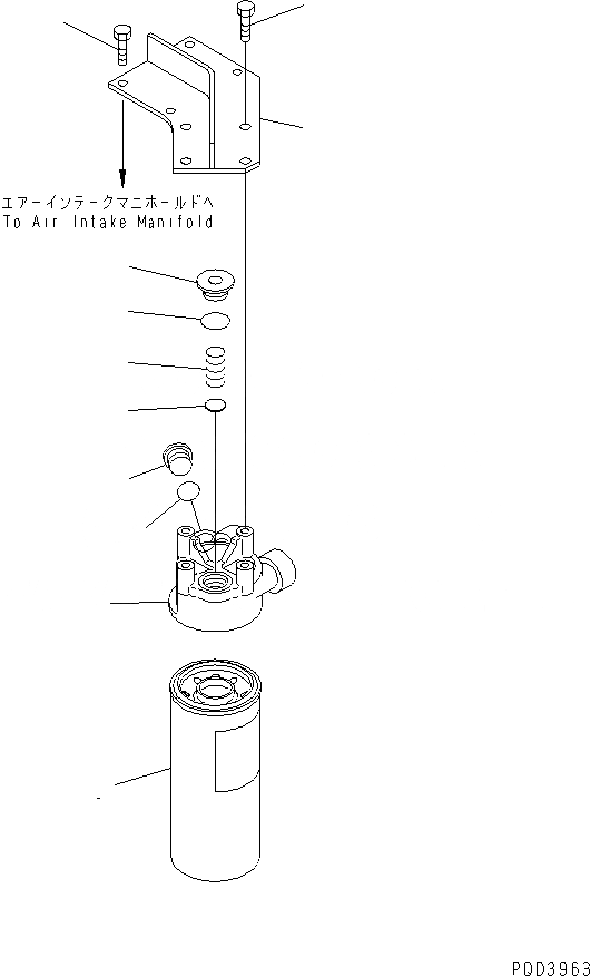 Схема запчастей Komatsu S6D125E-2K-6 - МАСЛ. ФИЛЬТР(№-) ДВИГАТЕЛЬ