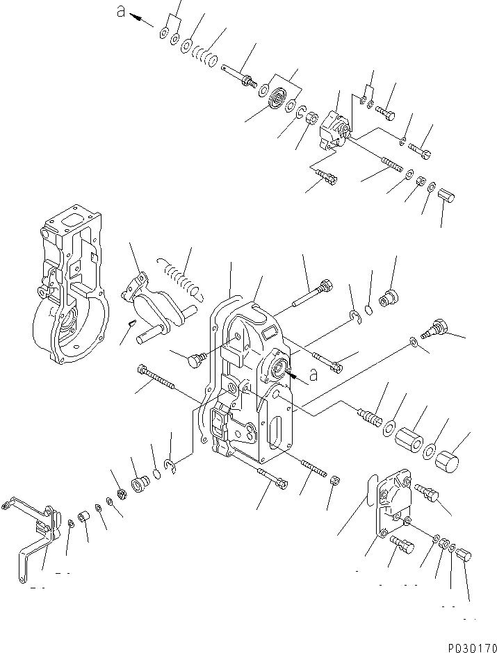Схема запчастей Komatsu S6D125E-2K-6 - ТОПЛ. НАСОС (РЕГУЛЯТОР) (/) (ВНУТР. ЧАСТИ)(№-) ДВИГАТЕЛЬ