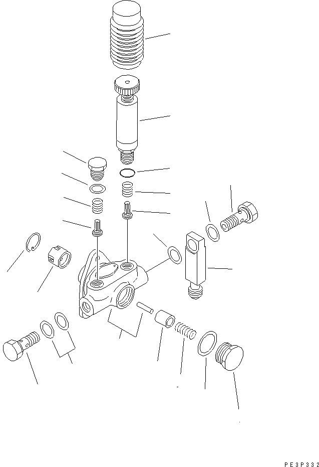 Схема запчастей Komatsu S6D140-1Z - ТОПЛ. НАСОС (ПОДКАЧИВАЮЩ. НАСОС) (ВНУТР. ЧАСТИ) ДВИГАТЕЛЬ