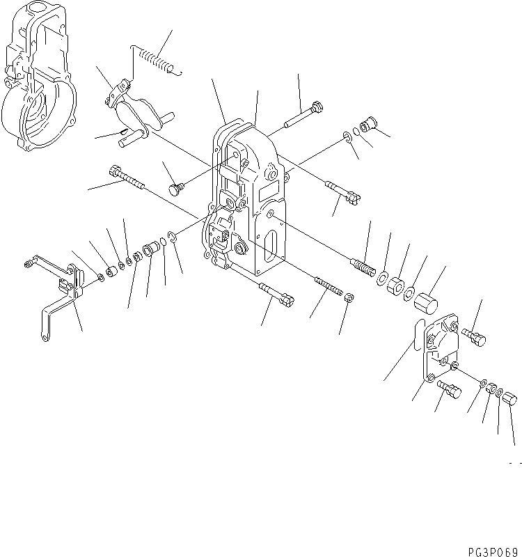 Схема запчастей Komatsu S6D140-1G - ТОПЛ. НАСОС (РЕГУЛЯТОР) (/)(№77-) ТОПЛИВН. СИСТЕМА