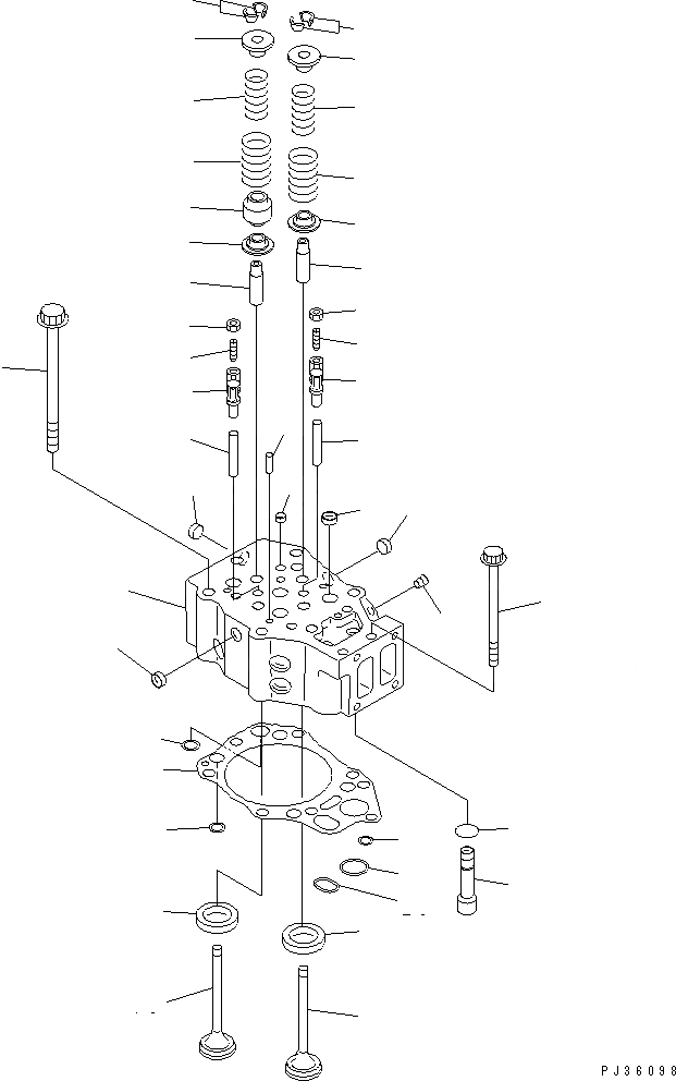 Схема запчастей Komatsu S6D140-1M - - -
