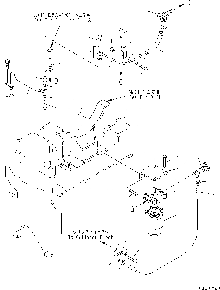 Схема запчастей Komatsu S6D140-1Q - АНТИКОРРОЗ. ЭЛЕМЕНТ И ТРУБЫ СИСТЕМА ОХЛАЖДЕНИЯ