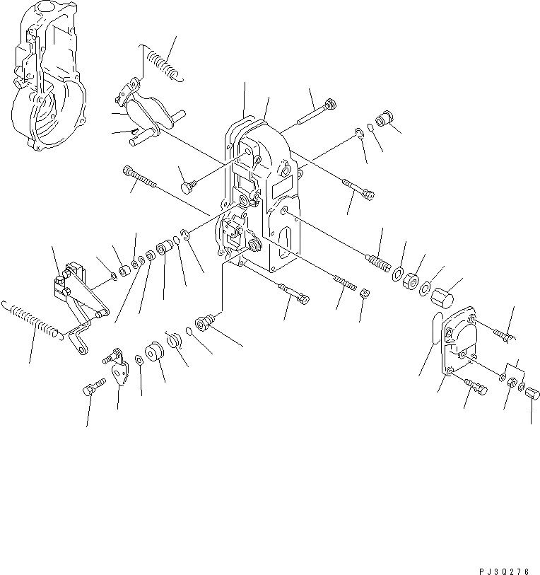 Схема запчастей Komatsu S6D140E-2A-6 - ТОПЛ. НАСОС (РЕГУЛЯТОР) (/) (ВНУТР. ЧАСТИ)(№7-) ДВИГАТЕЛЬ
